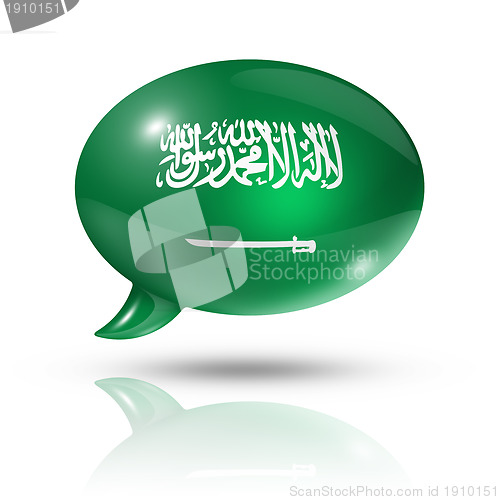 Image of Saudi Arabia flag speech bubble