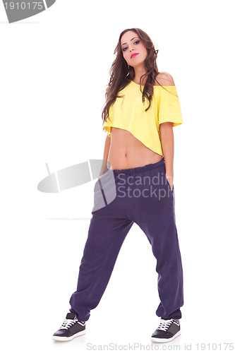 Image of young sporty woman standing 