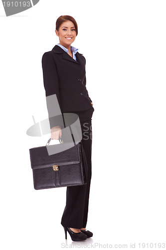 Image of  business woman with a suitcase