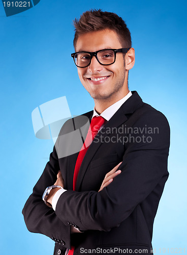 Image of young business man smiling