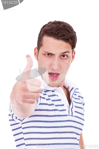 Image of  young man making thumbs up gesture