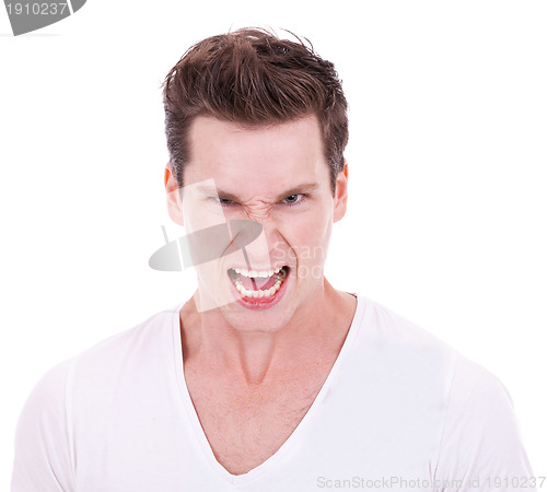 Image of young man screaming 