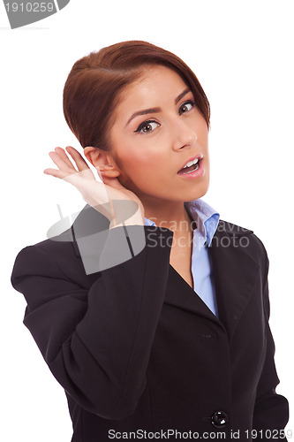 Image of Business woman listening