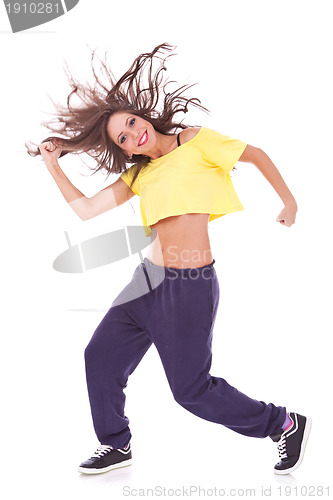 Image of headbanging modern style dancer