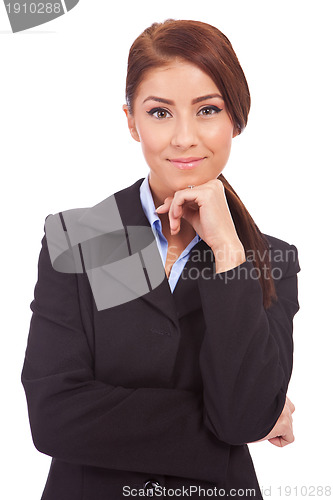 Image of Thoughtful business woman