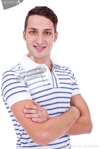 Image of Handsome man casually posing
