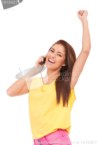 Image of winning on the phone 