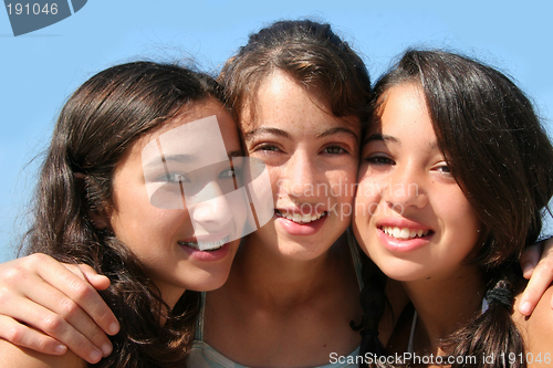 Image of Three happy girls