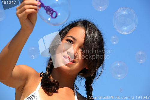 Image of Girl with bubbles