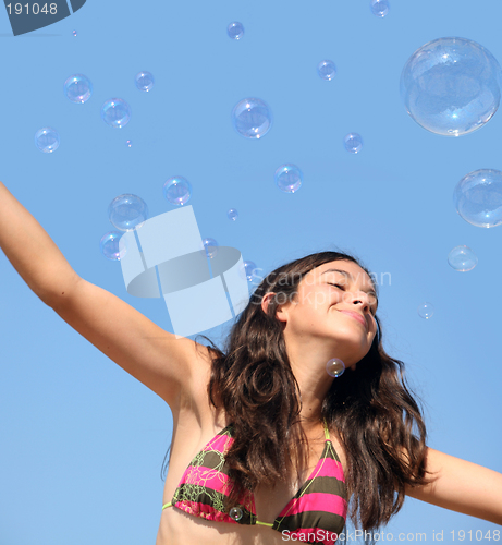 Image of Girl with bubbles