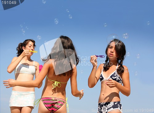 Image of Girls with bubbles