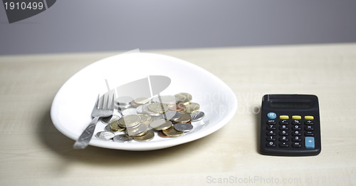 Image of Coins on a plate