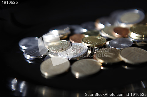 Image of Coins on black