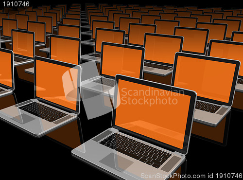 Image of Laptop computers isolated on black