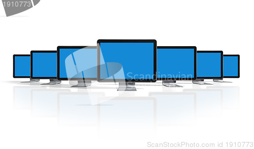 Image of 3D television screens