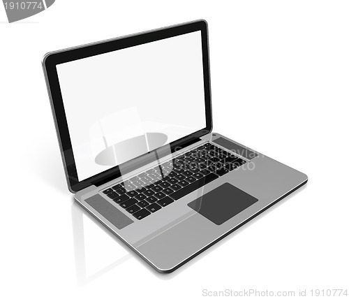 Image of Laptop computer isolated on white