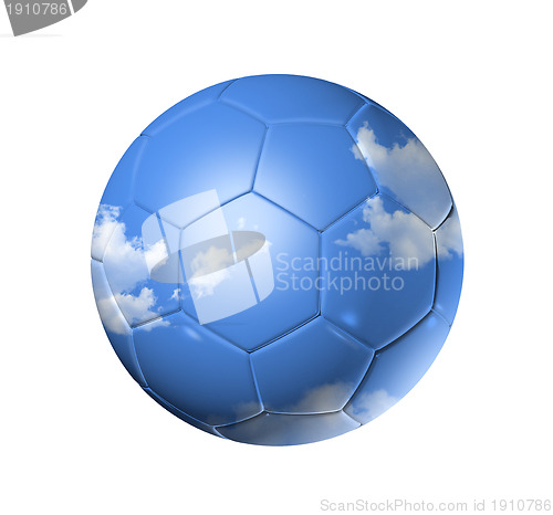 Image of Sky on a soccer football ball
