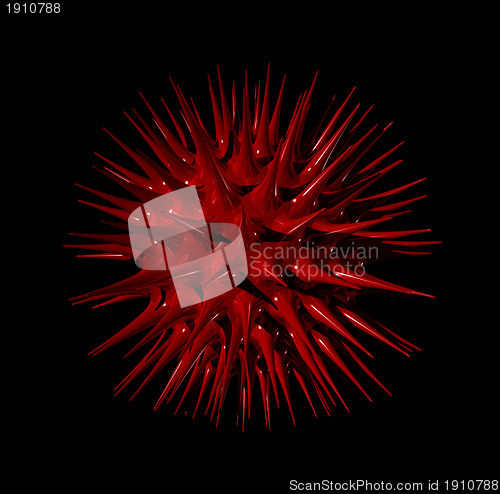 Image of 3D red Virus