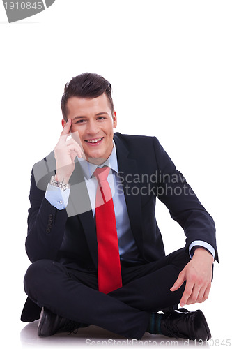 Image of cool fashion business man sitting