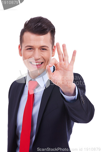 Image of business man giving you OK sign