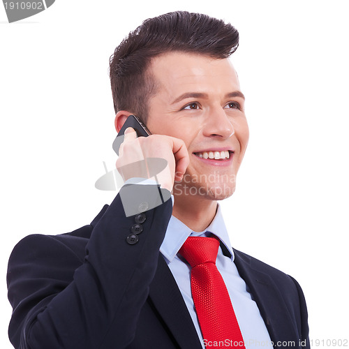 Image of business man talking on the mobile phone
