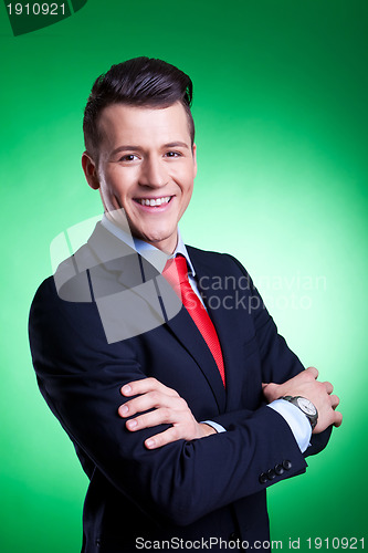Image of Portrait of a smiling business man 