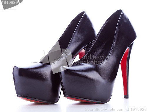 Image of Black high heel women shoes