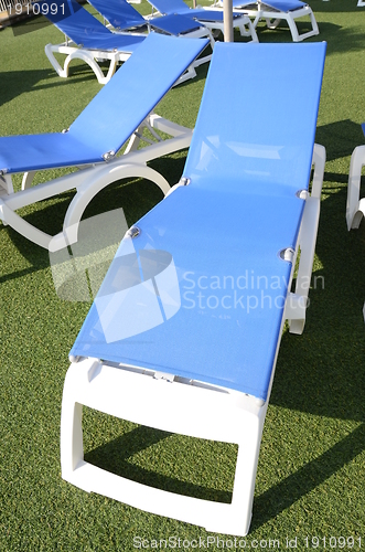 Image of blue deckchair