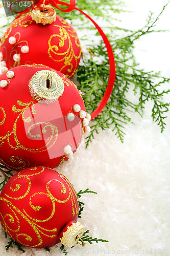Image of Beautiful Christmas balls.
