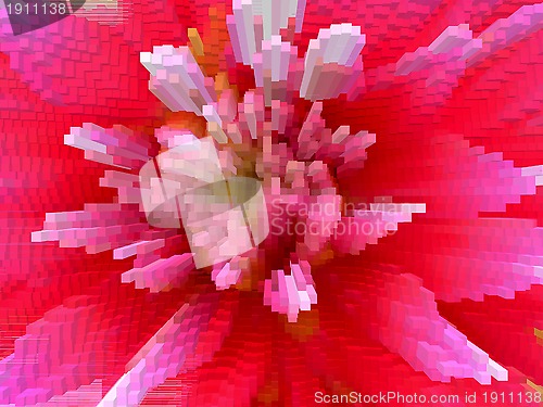 Image of Red abstract background with flower