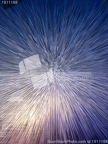 Image of Blue abstract background with sharp thorns