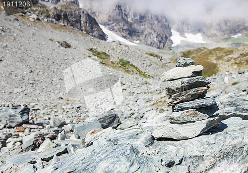 Image of Path sign on Italian Alps