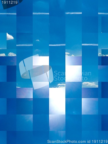 Image of Blue abstract background with squares