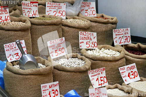 Image of Beans in sacks