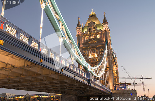 Image of Power of Tower Bridge in Autumn