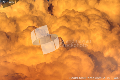 Image of orange clouds