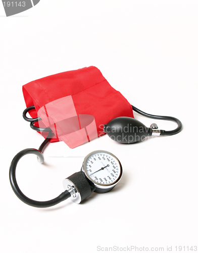 Image of Blood pressure cuff and gauge