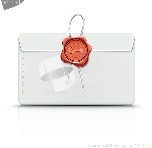 Image of Envelope with red wax seal