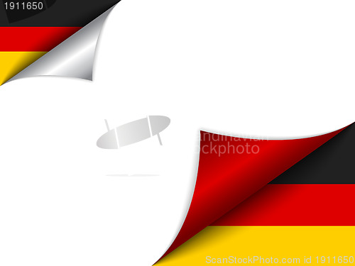 Image of Germany Country Flag Turning Page