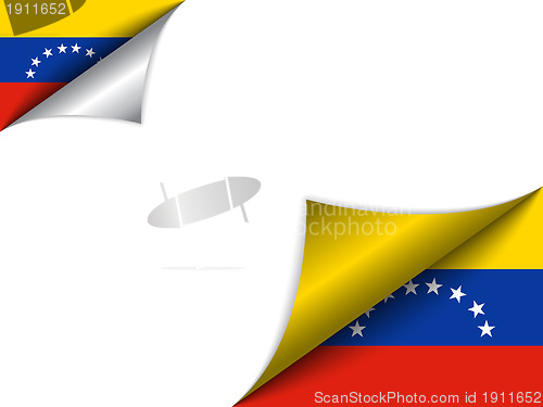 Image of Venezuela Country Flag Turning Page