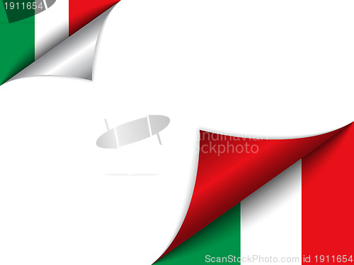 Image of Italy Country Flag Turning Page