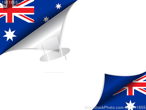 Image of Australia Country Flag Turning Page