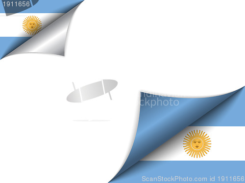 Image of Argentina Country Flag Turning Page