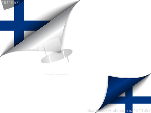 Image of Finland Country Flag Turning Page