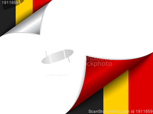 Image of Belgium Country Flag Turning Page