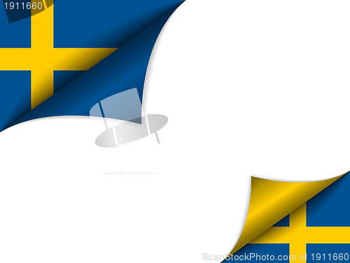 Image of Sweden Country Flag Turning Page