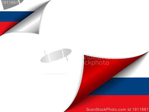 Image of Russia Country Flag Turning Page