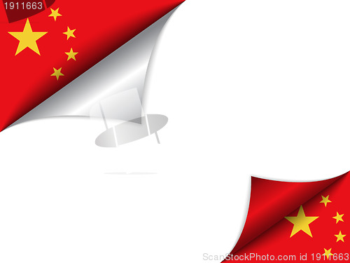 Image of China Country Flag Turning Page