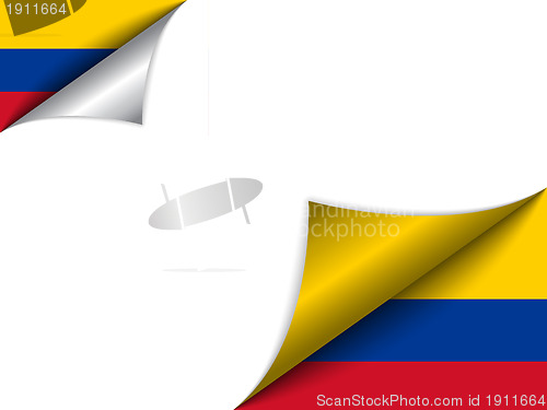 Image of Colombia Country Flag Turning Page