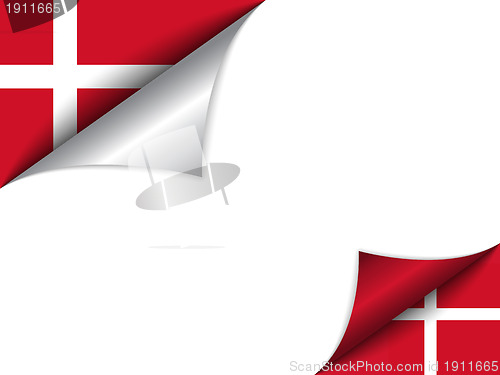 Image of Denmark Country Flag Turning Page